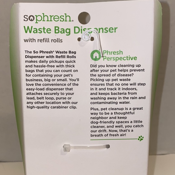 Dog poop bag dispenser with 2 rolls of bags - Picture 4 of 4